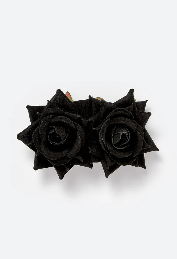 Fara Double Rose On Barette Hair Clip - Image 3