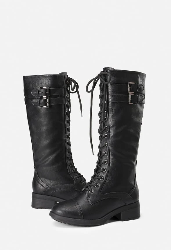 Faux Fur Lining Knee High Riding Boot - Image 2
