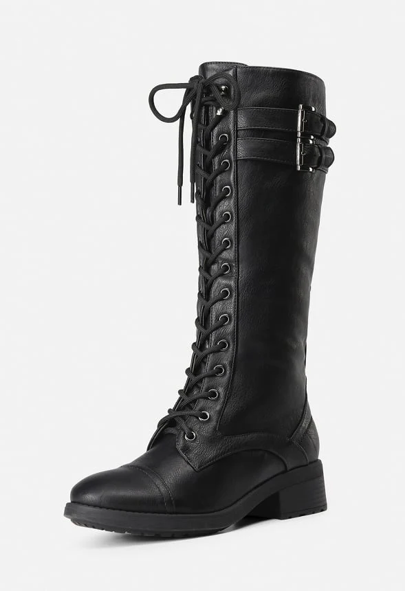 Faux Fur Lining Knee High Riding Boot - Image 3