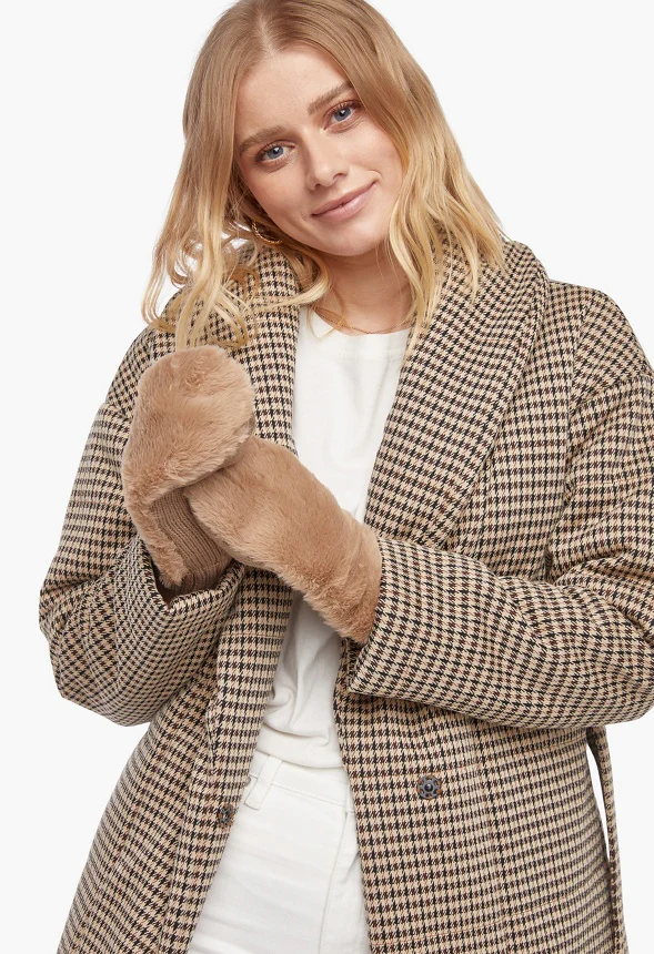 Faux Fur Mittens - Image 3