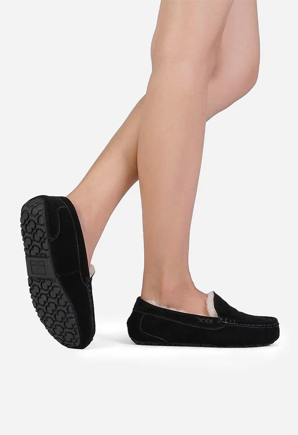 Faux Fur Moccasin Slippers - Image 2