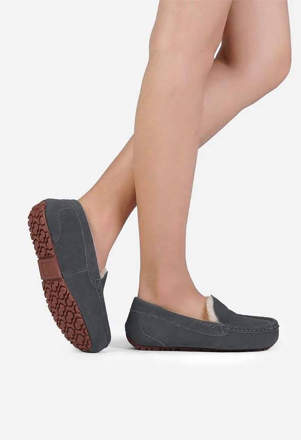 Faux Fur Moccasin Slippers - Image 2