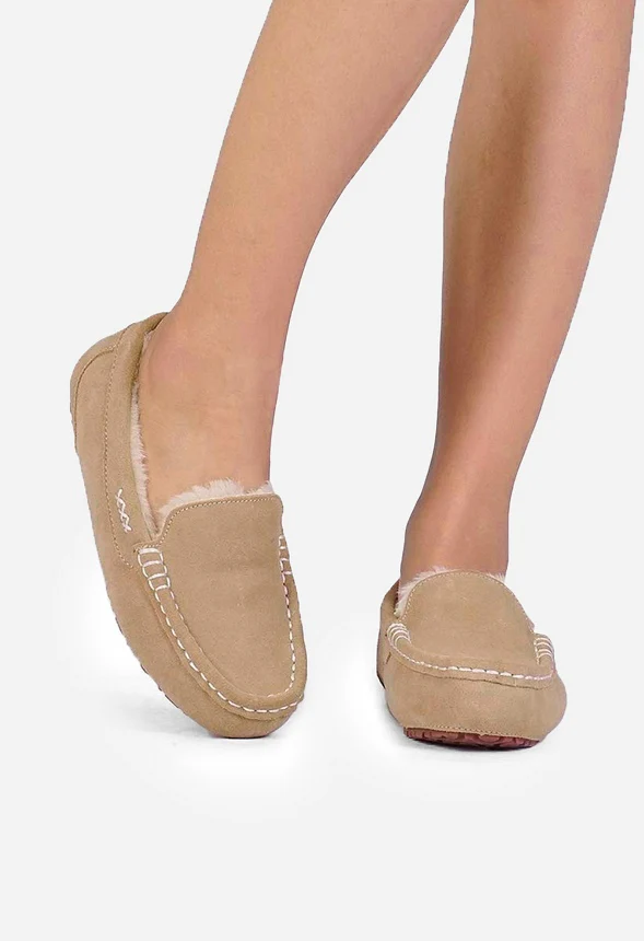 Faux Fur Moccasin Slippers - Image 2