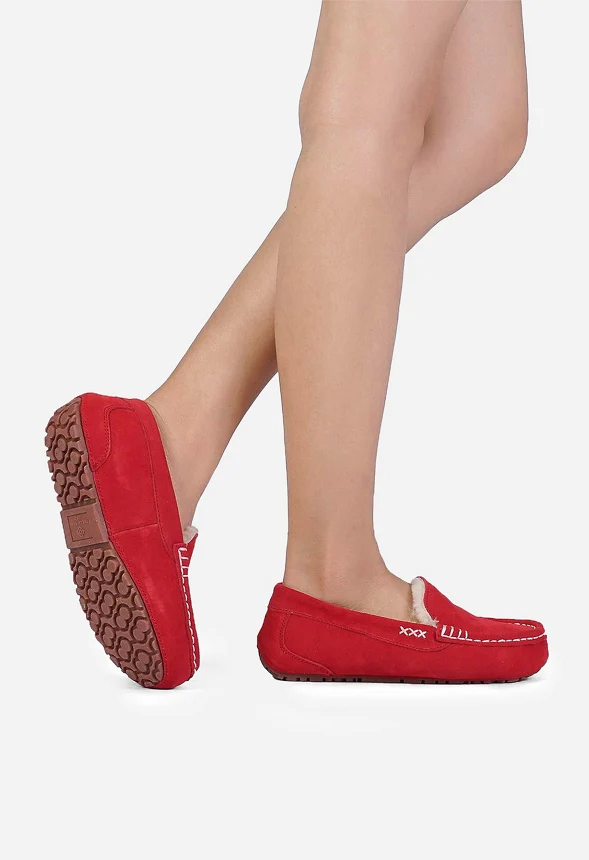 Faux Fur Moccasin Slippers - Image 2