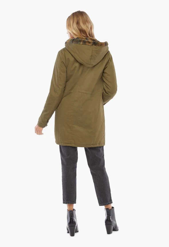 Faux Fur Parka Jacket - Image 3