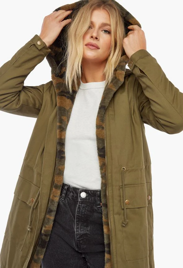 Faux Fur Parka Jacket - Image 4