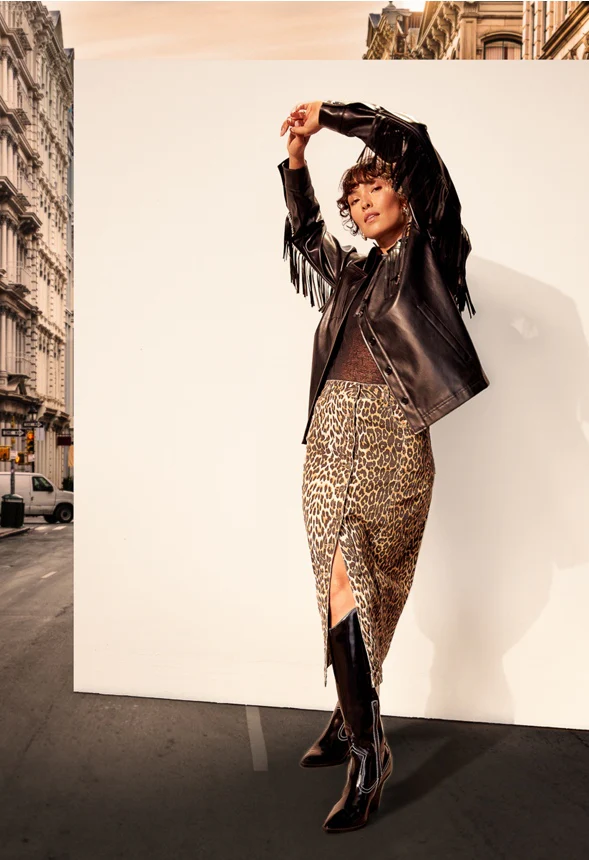 Faux Leather Fringe Jacket - Image 6