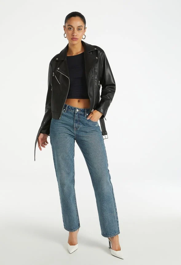 Faux Leather Jacket - Image 5