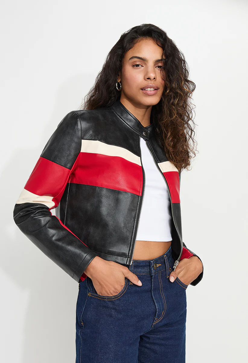 Faux Leather Jacket - Image 3