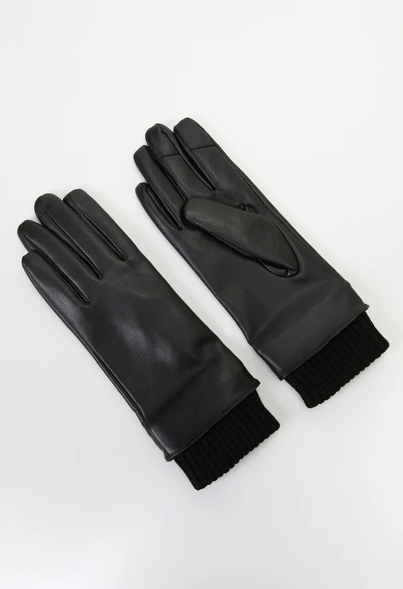 Faux Leather Gloves - Image 2