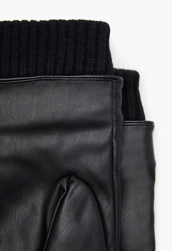 Faux Leather Gloves - Image 3