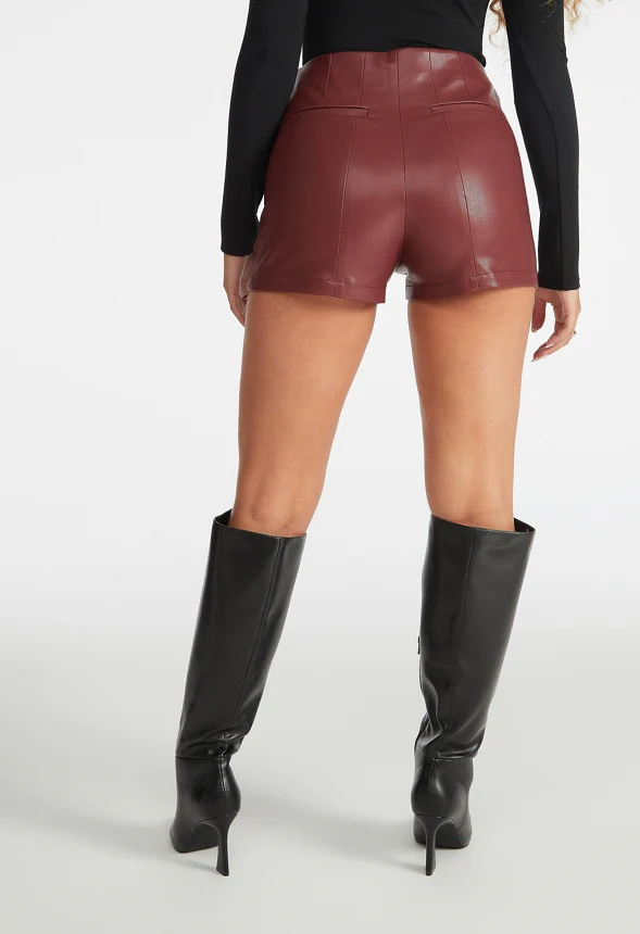 Faux Leather Shorts - Image 2