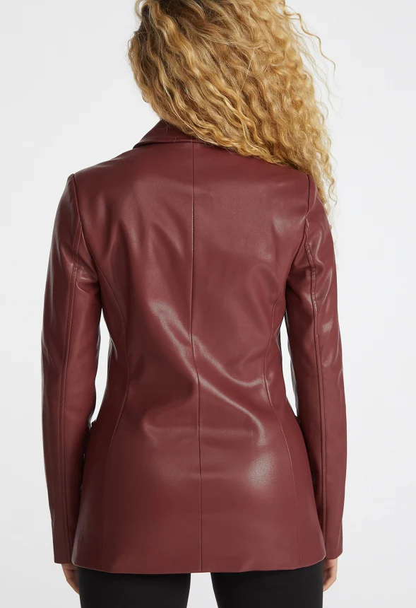 Faux Leather Utility Jacket - Image 2