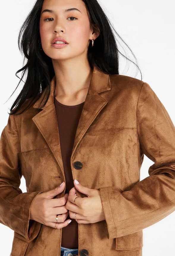 Faux Suede Jacket - Image 3
