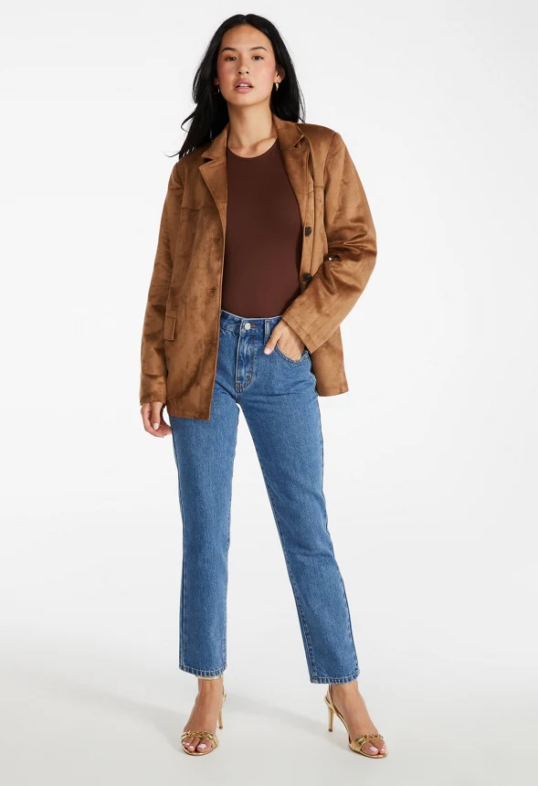 Faux Suede Jacket - Image 4