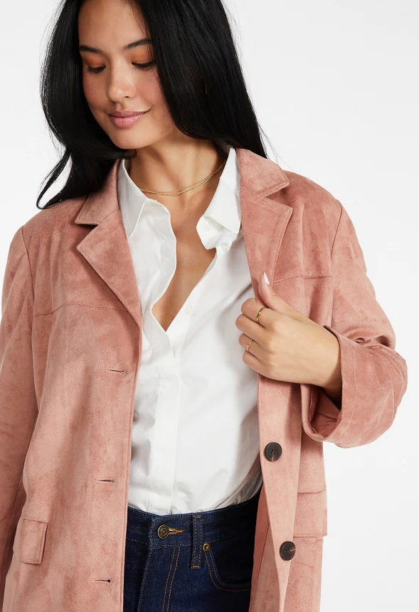 Faux Suede Jacket - Image 3