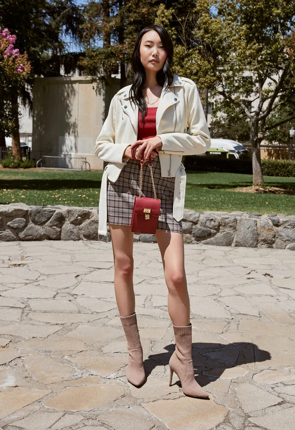 Faux Suede Moto Jacket - Image 2