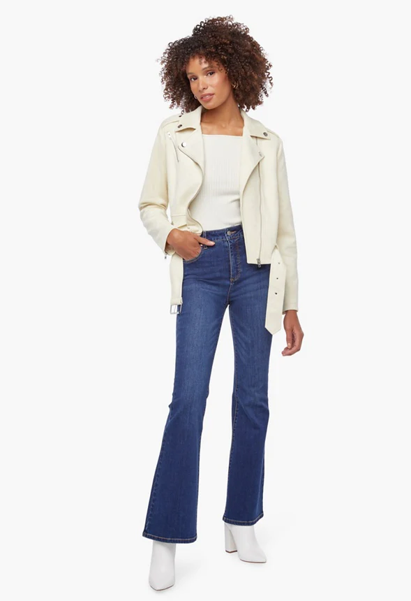 Faux Suede Moto Jacket - Image 3