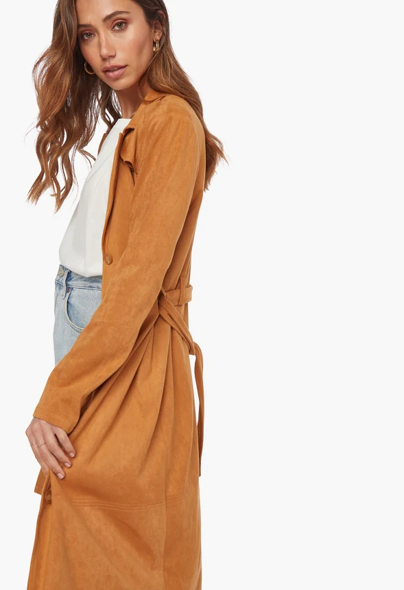 Faux Suede Trench - Image 2