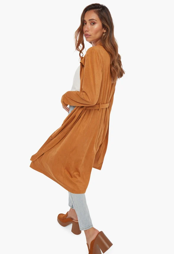 Faux Suede Trench - Image 3