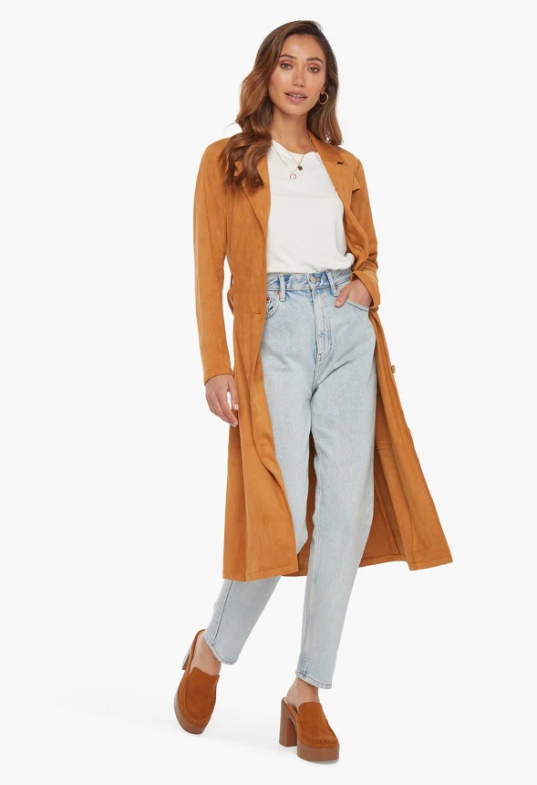 Faux Suede Trench - Image 4