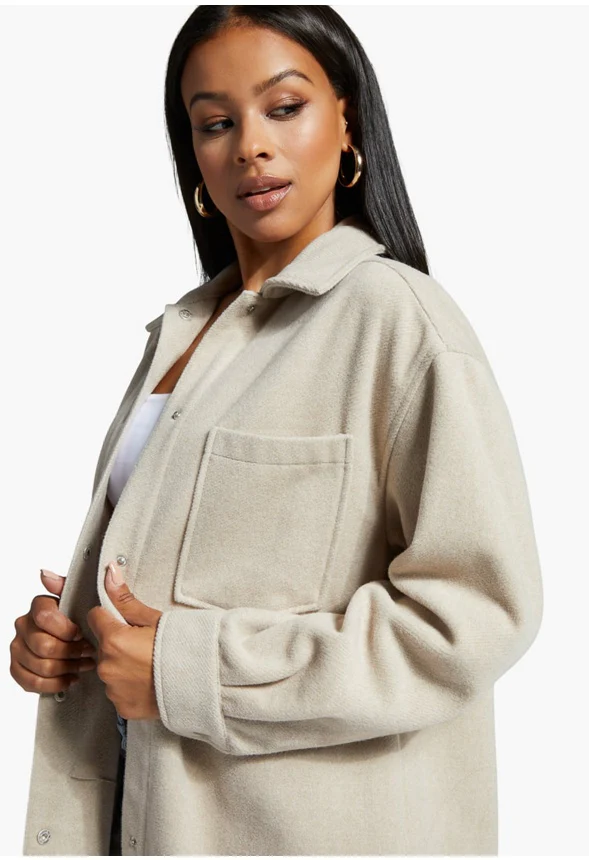 Faux Wool Shacket - Image 3