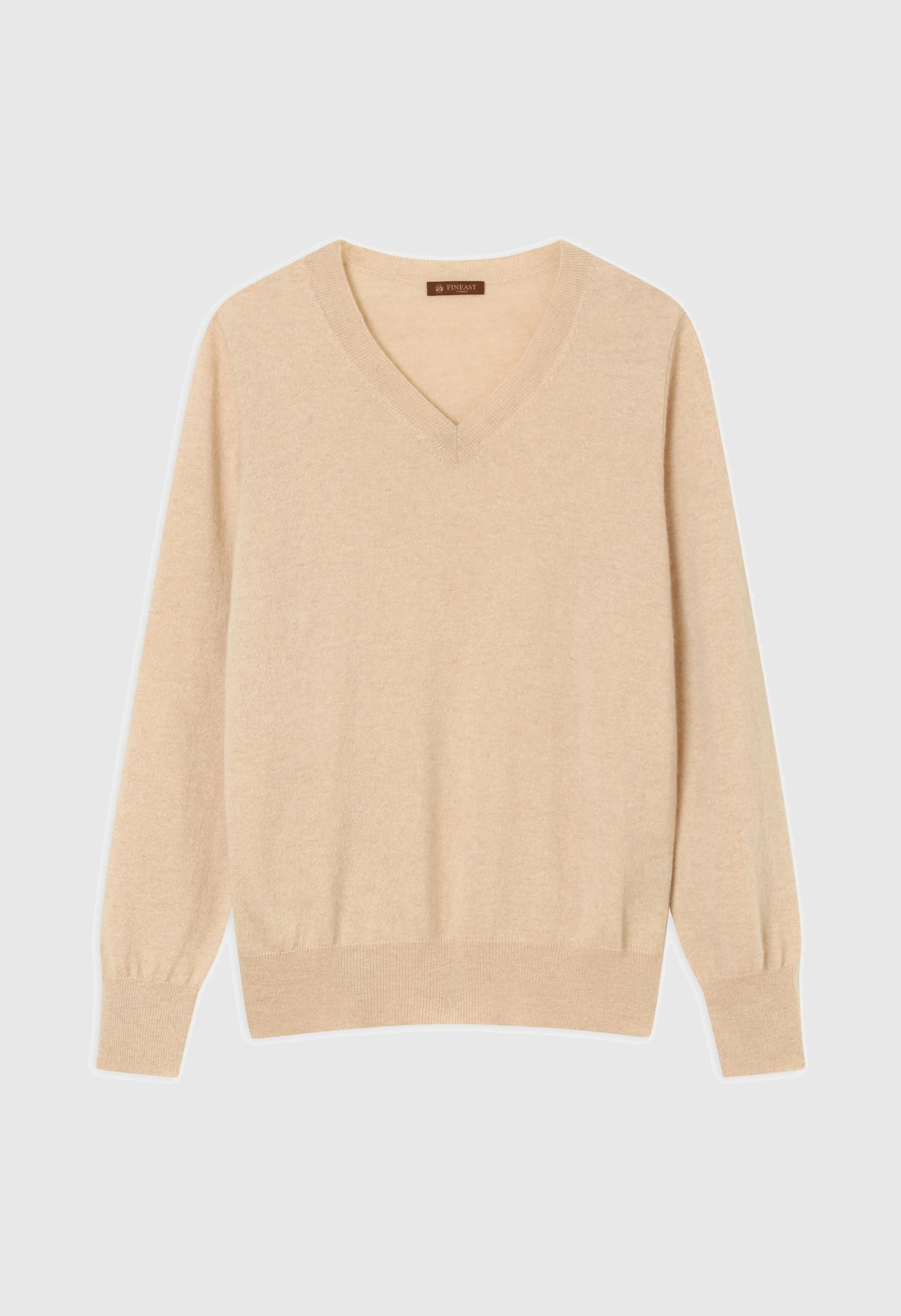 V-Neck 100% Pure Cashmere Pullover Sweater - Image 2