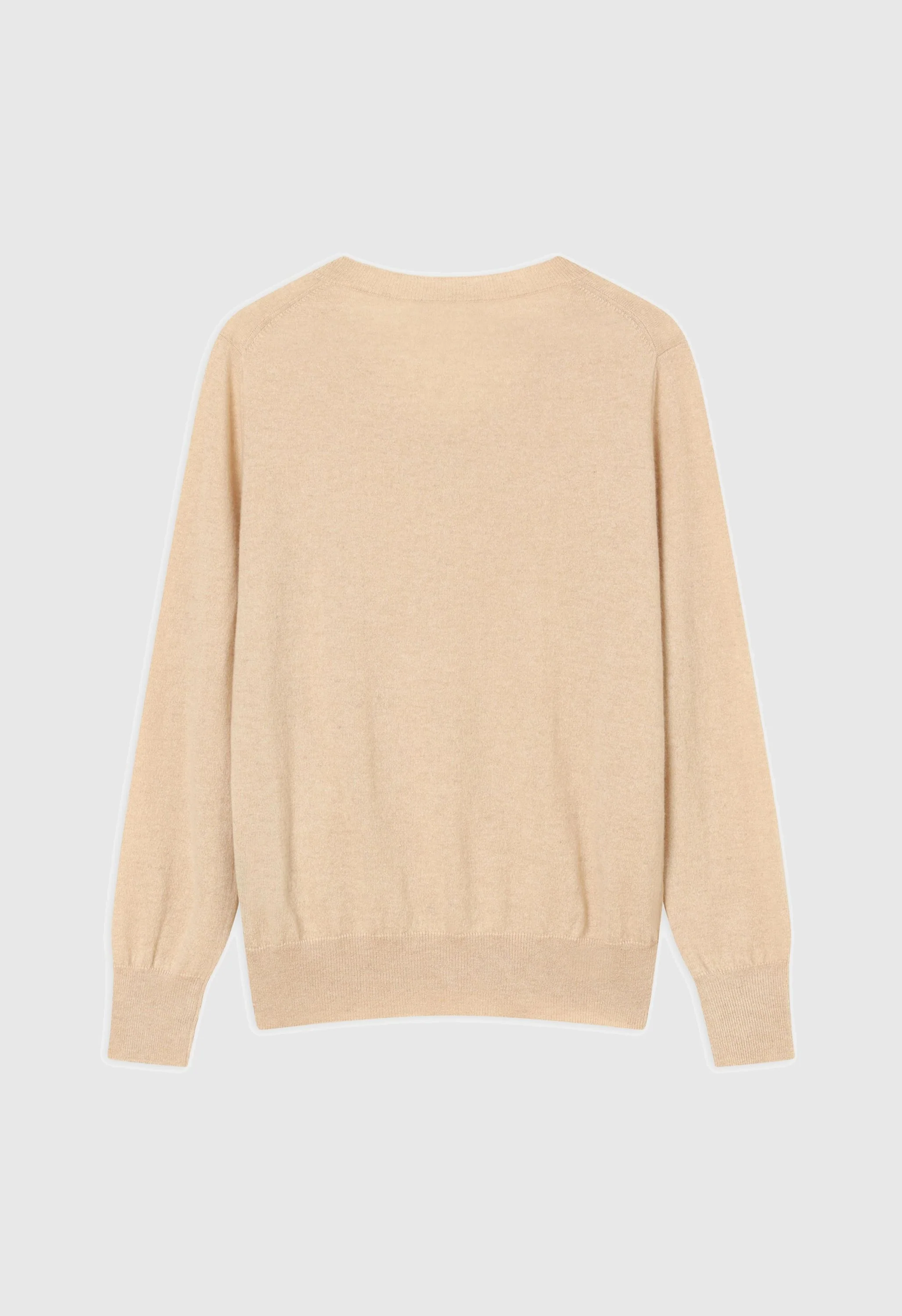 V-Neck 100% Pure Cashmere Pullover Sweater - Image 3