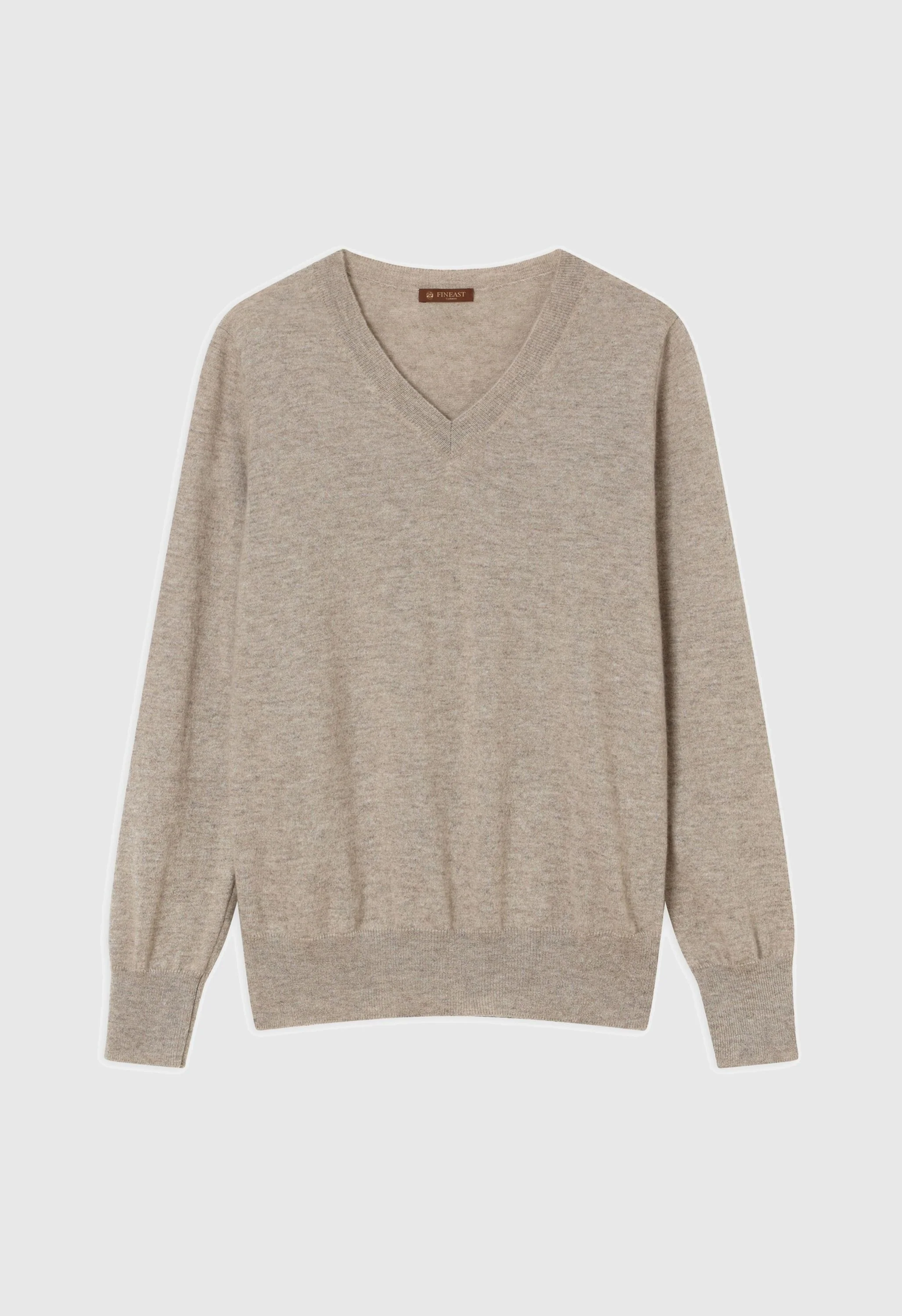 V-Neck 100% Pure Cashmere Pullover Sweater - Image 2
