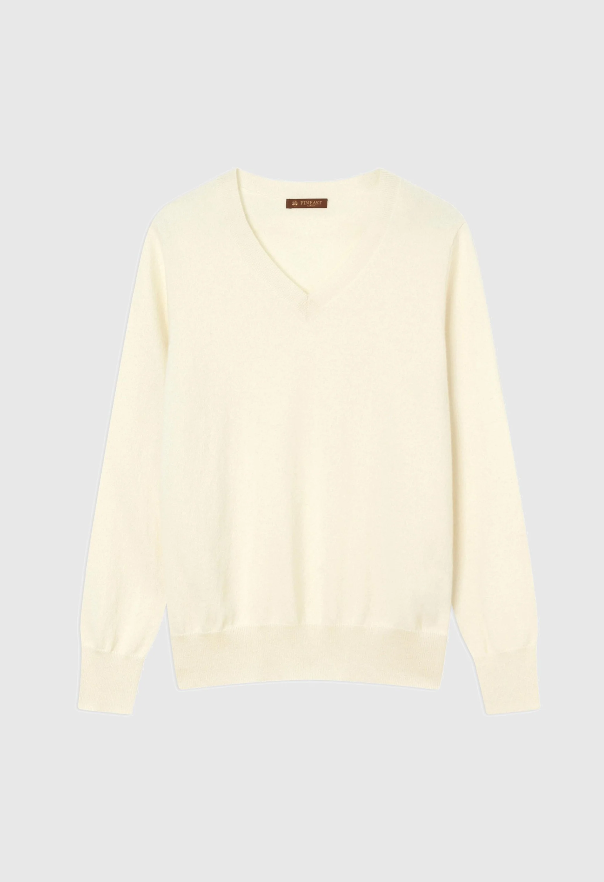 V-Neck 100% Pure Cashmere Pullover Sweater - Image 2