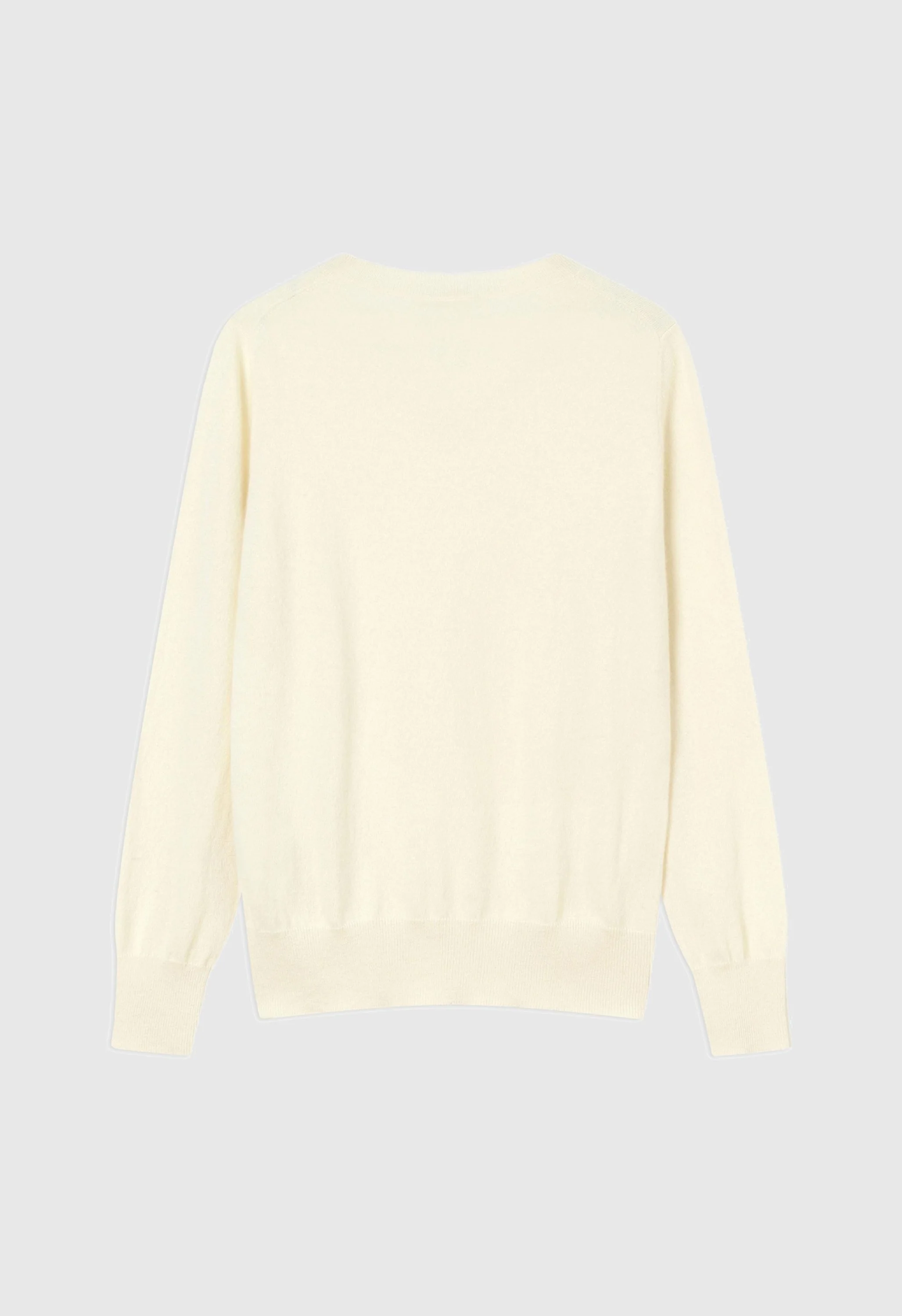 V-Neck 100% Pure Cashmere Pullover Sweater - Image 3