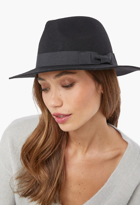 Fedora With Grosgrain Ribbon And Bow - Image 3