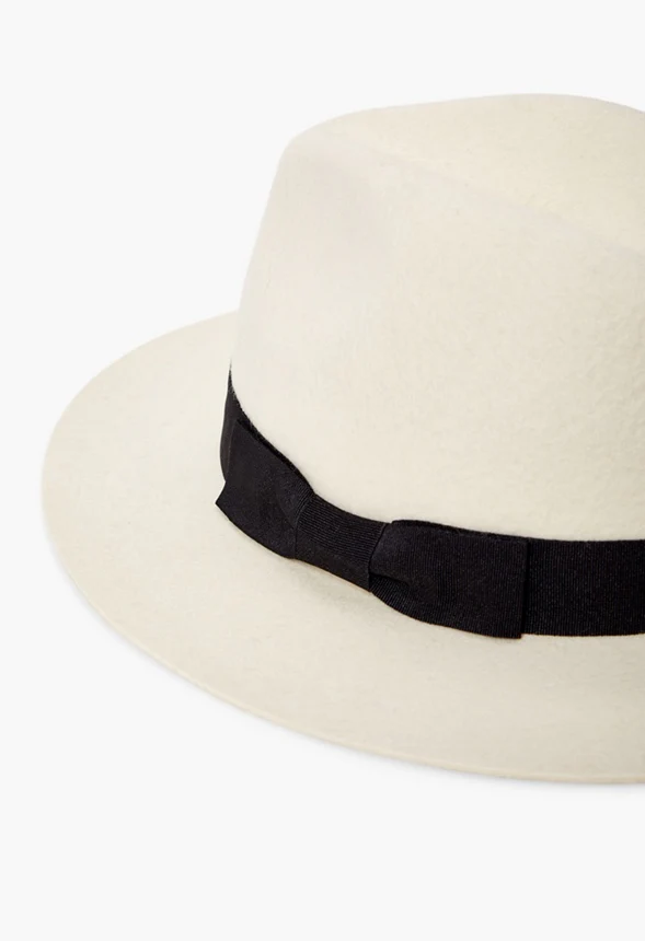 Fedora With Grosgrain Ribbon And Bow - Image 2