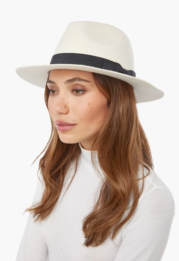 Fedora With Grosgrain Ribbon And Bow - Image 3