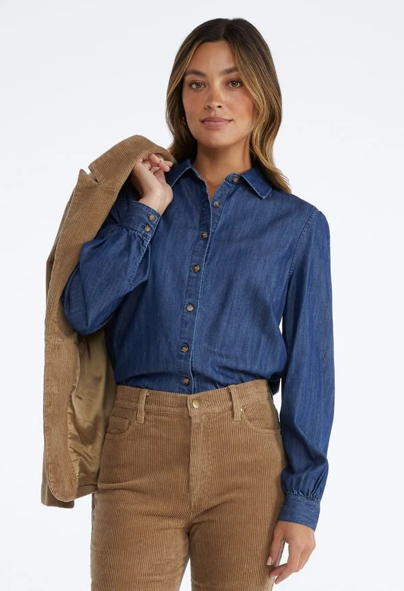 Fem Sleeve Chambray Shirt - Image 3