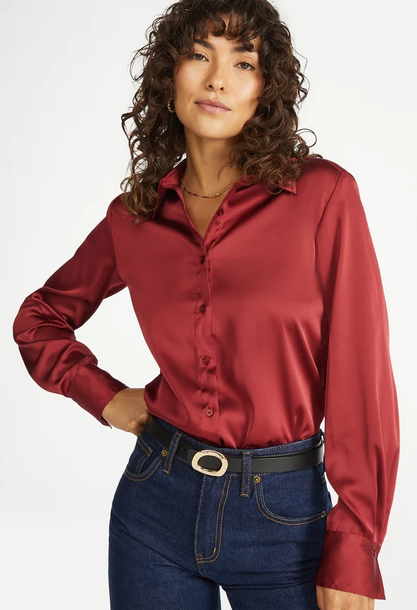 Femme Satin Blouse - Image 3