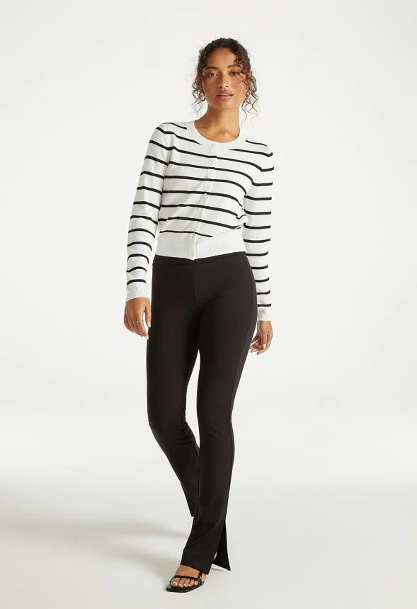 Cropped Fine Knit Cardigan - Image 5
