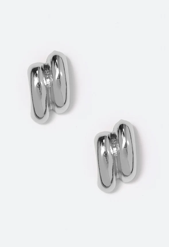 Fiona Double Tube Stud Earrings - Image 2