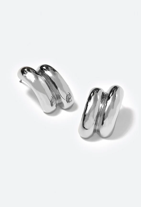 Fiona Double Tube Stud Earrings - Image 3