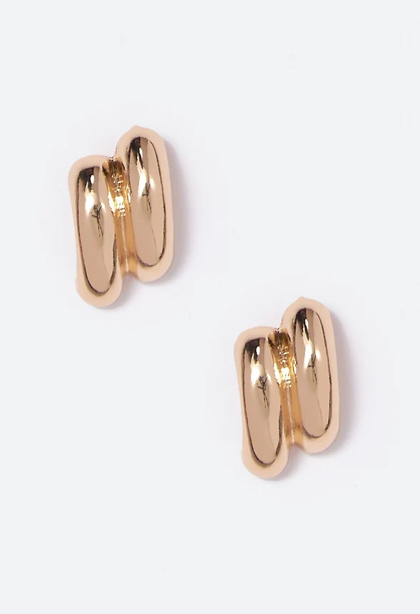 Fiona Double Tube Stud Earrings - Image 2