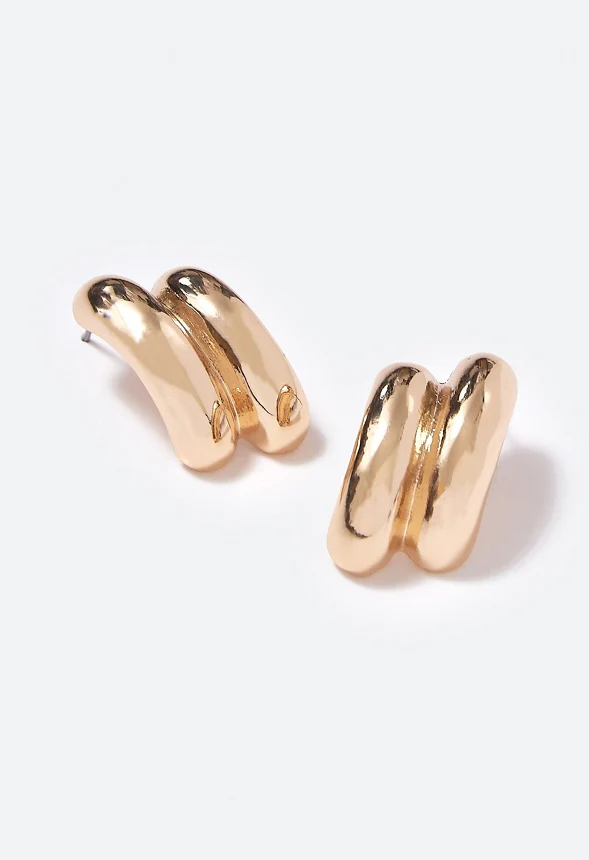 Fiona Double Tube Stud Earrings - Image 3