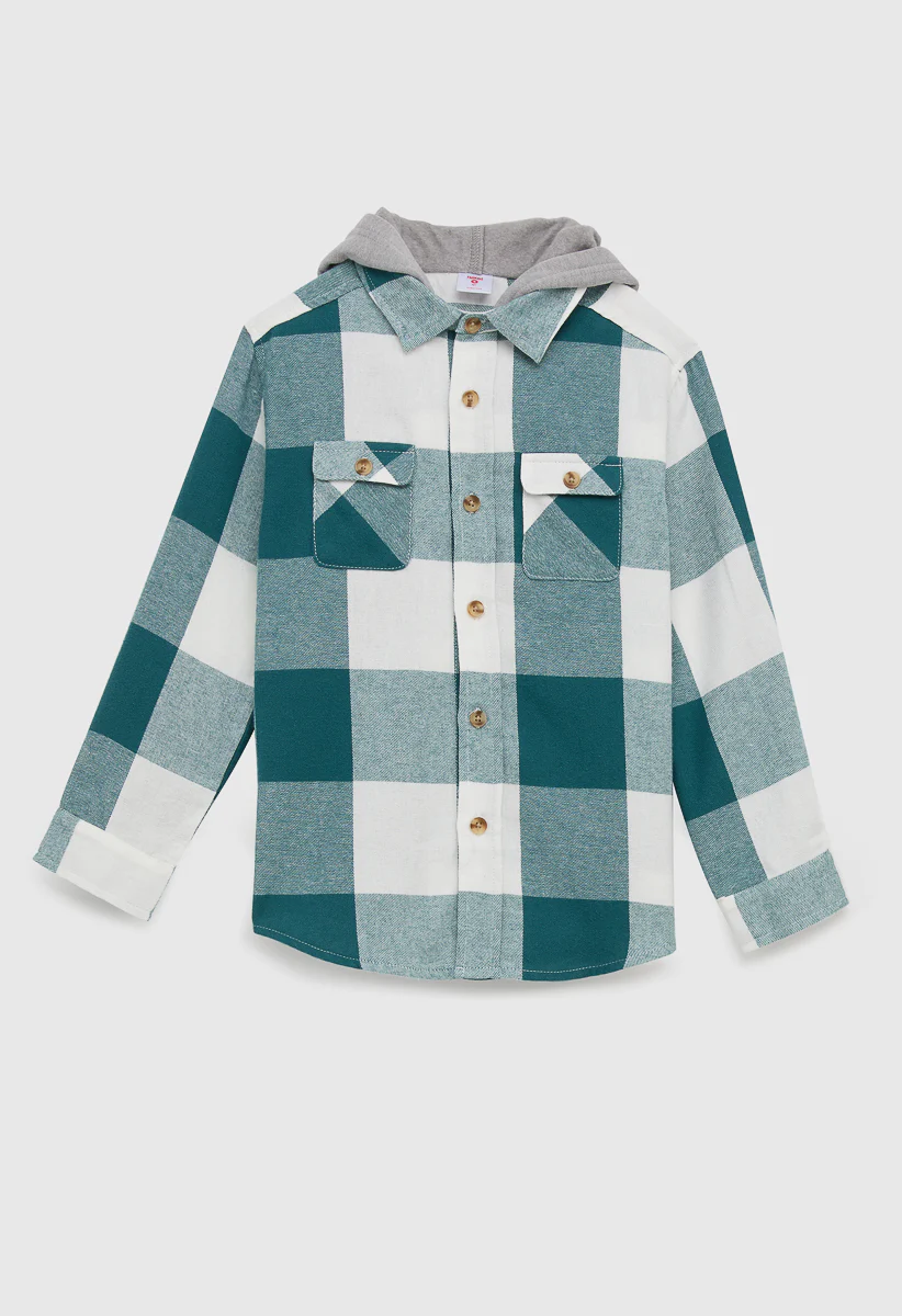Flannel Hooded Shirt - Image 3