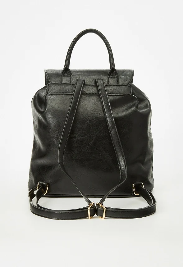 Flap Backpack With Buckles - Image 3