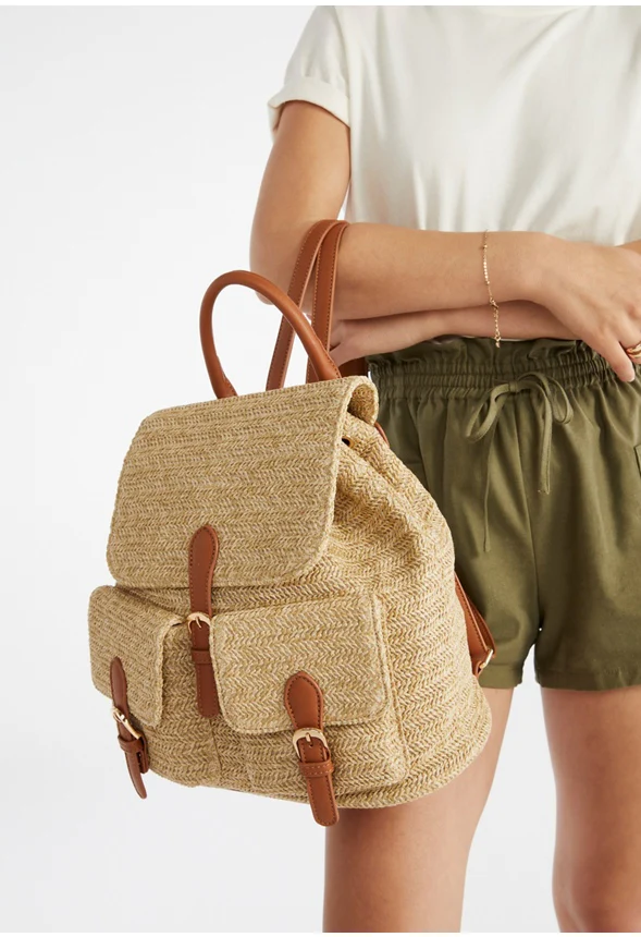 Flap Backpack With Buckles - Image 2