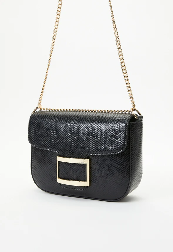 Flap Crossbody With Rectangle Hardware - Image 4