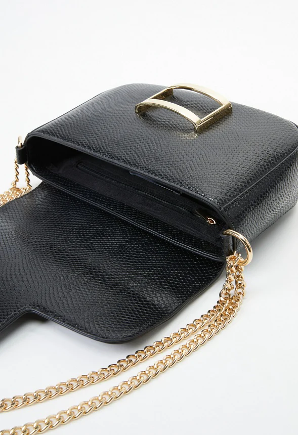 Flap Crossbody With Rectangle Hardware - Image 6