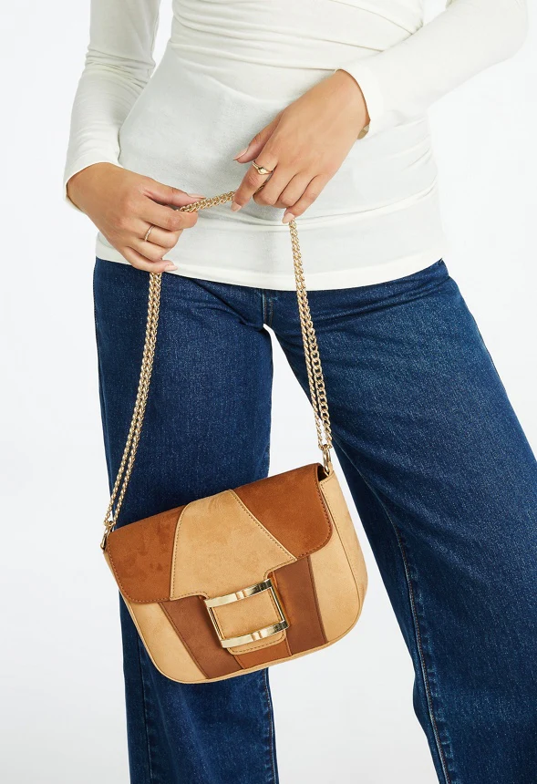 Flap Crossbody With Rectangle Hardware - Image 2