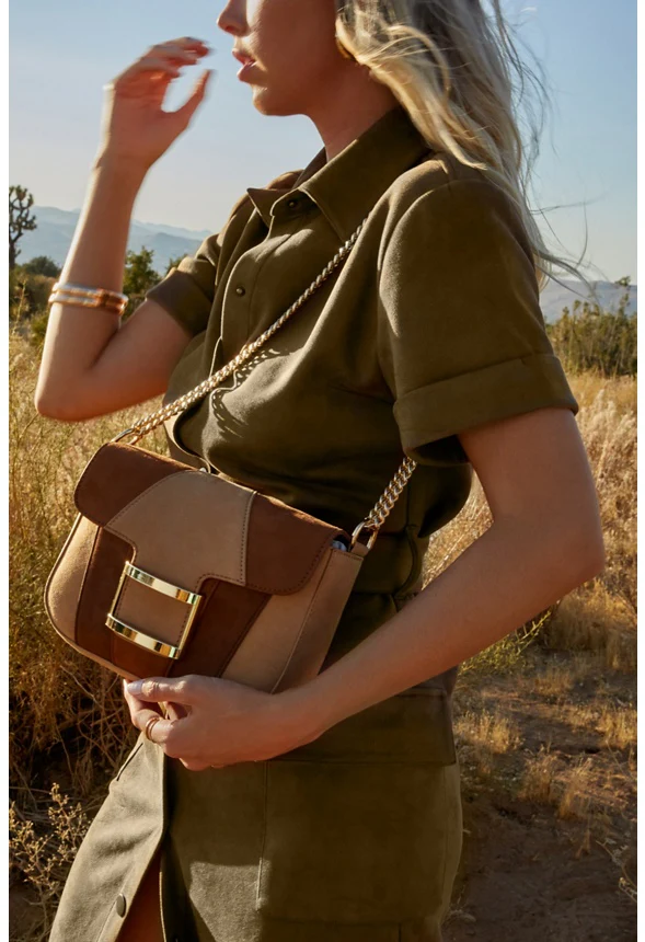 Flap Crossbody With Rectangle Hardware - Image 7