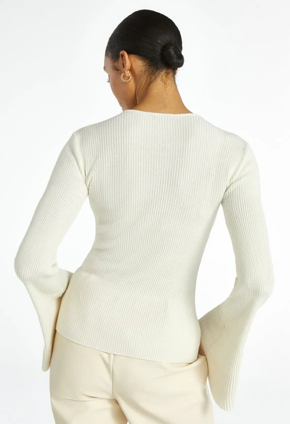Flare Sleeve Sweater - Image 2