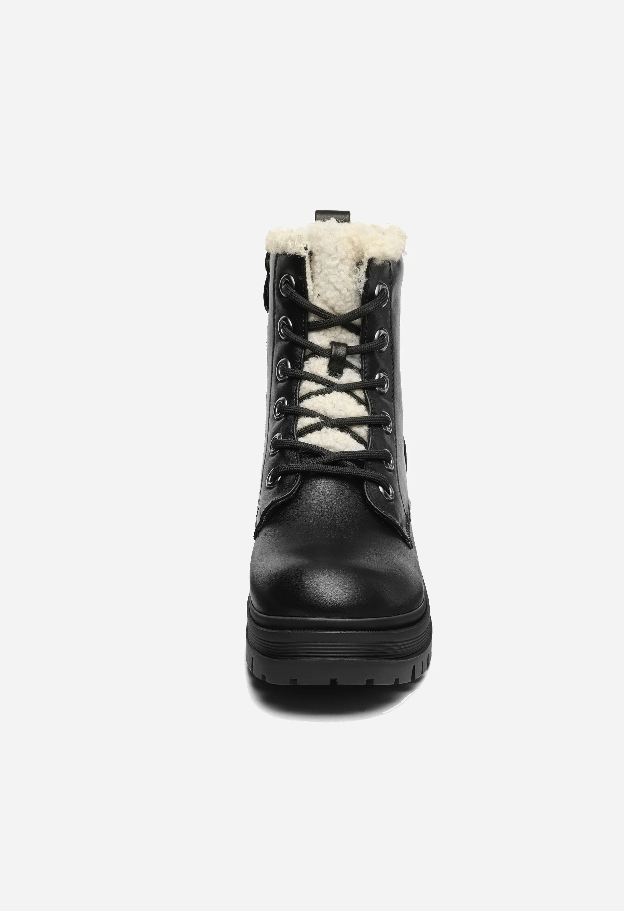 Flat Lace Up Ankle Combat Boot - Image 2